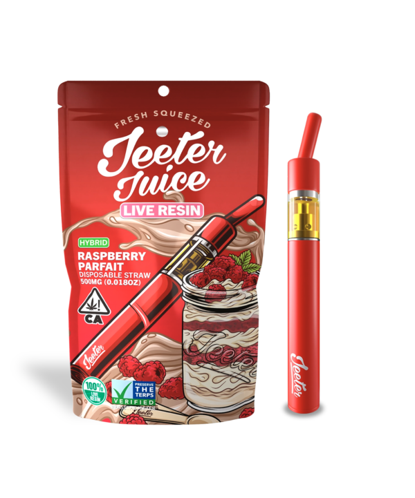 Jeeter Juice Disposable Live Resin Straw - Raspberry Parfait